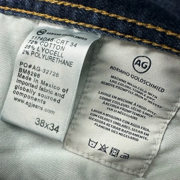 Adriano Goldschmied The Graduate Tailored Leg Jean Men Size 38x34 (Meas 38x35)
